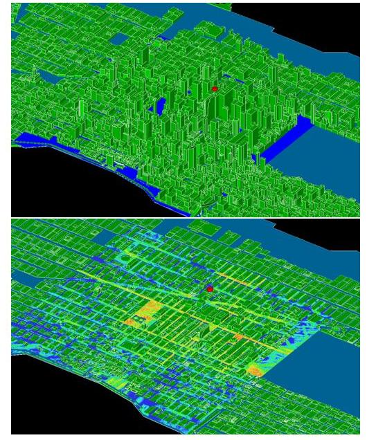NYC simulation model and signal contours